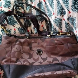 Beautiful Coach Diaper bag, I used it for a short time as a briefcase.